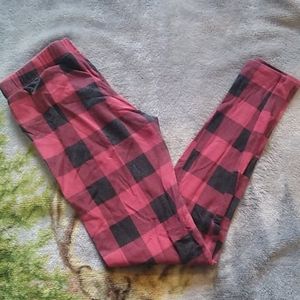 Punk Gothic Flannel Leggings